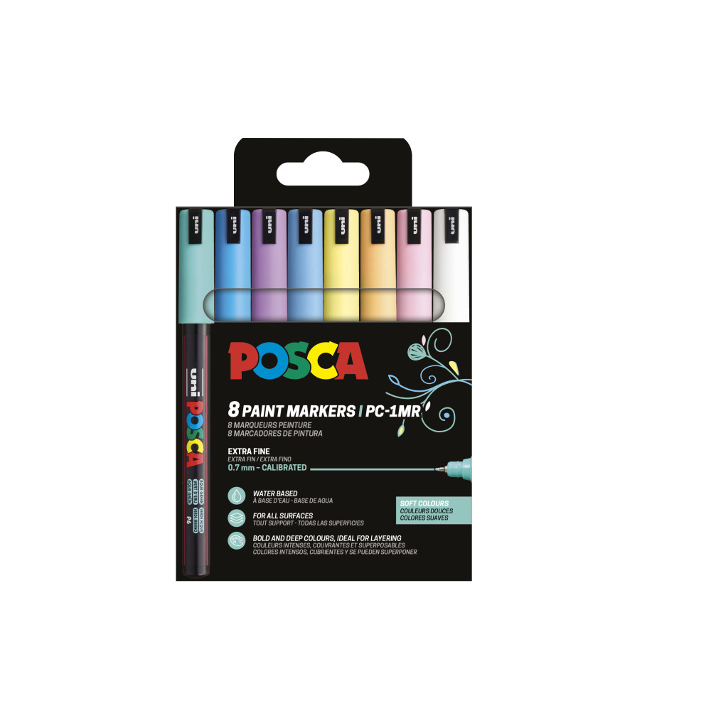 Produktbild för POSCA PC-1MR 8 st. soft colors