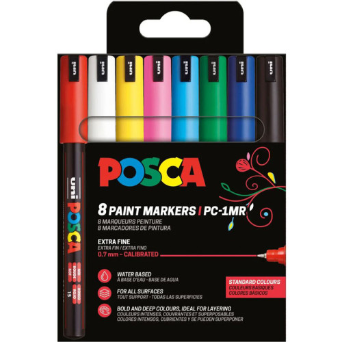 POSCA POSCA PC-1MR 8 st. basfärger