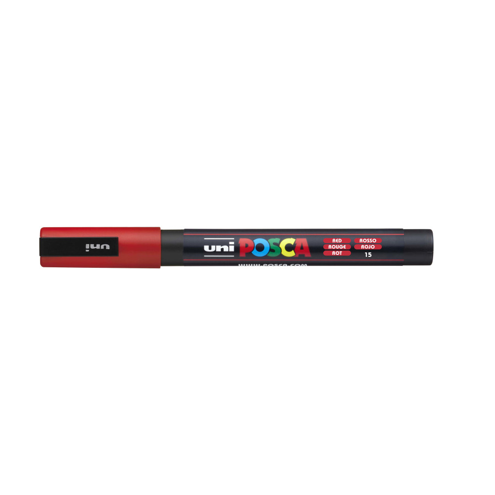 Produktbild för POSCA penna PC-3M, akryl, röd, rund spets