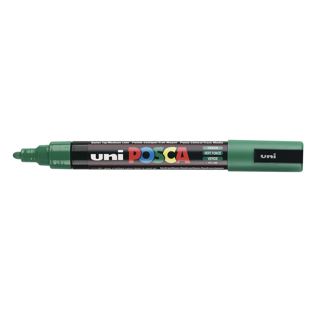 Produktbild för POSCA penna PC-5M, akryl, grön, rund spets