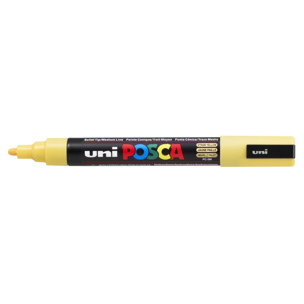 Produktbild för POSCA penna PC-5M, gul, rund spets