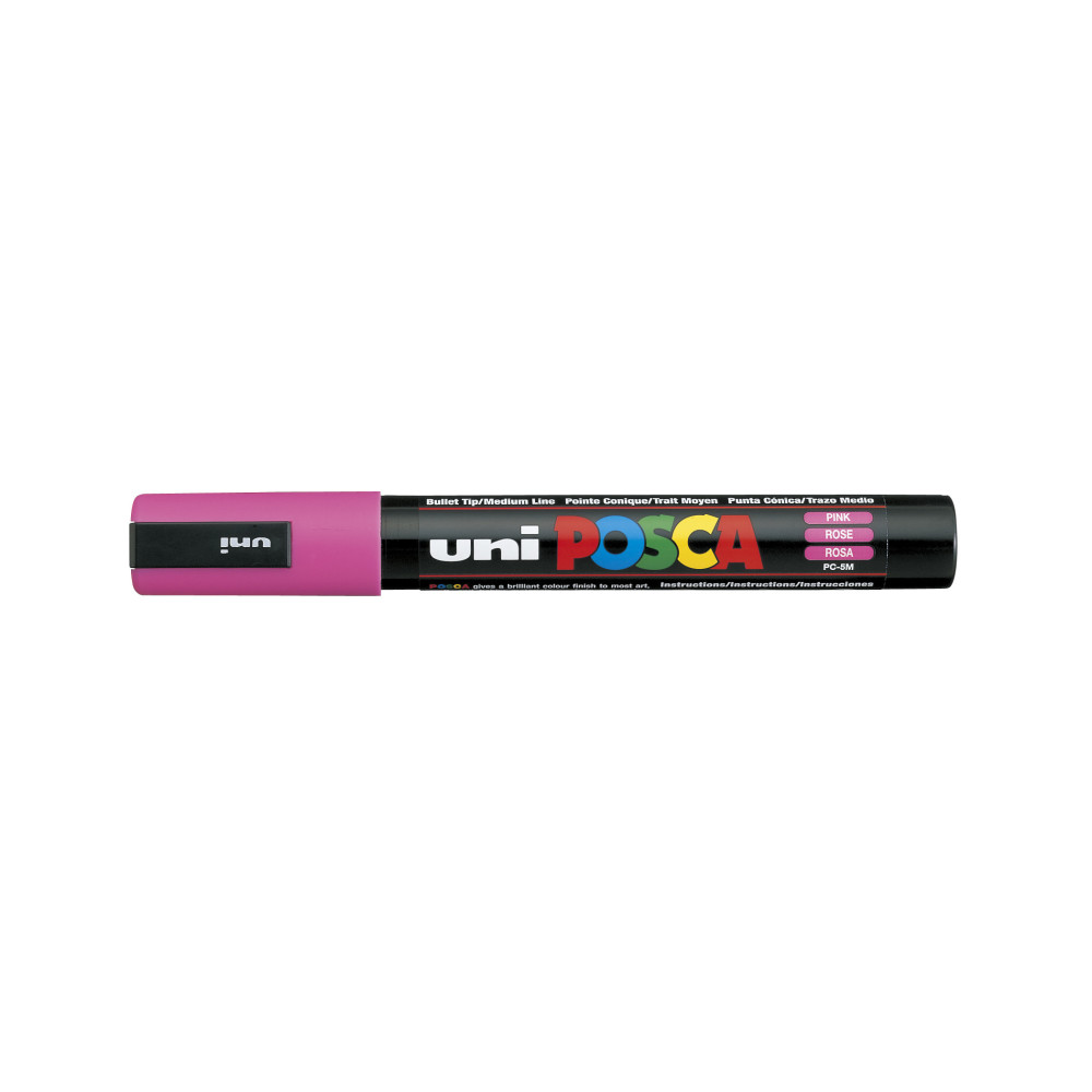 Produktbild för POSCA penna PC-5M, akryl, rosa, rund spets