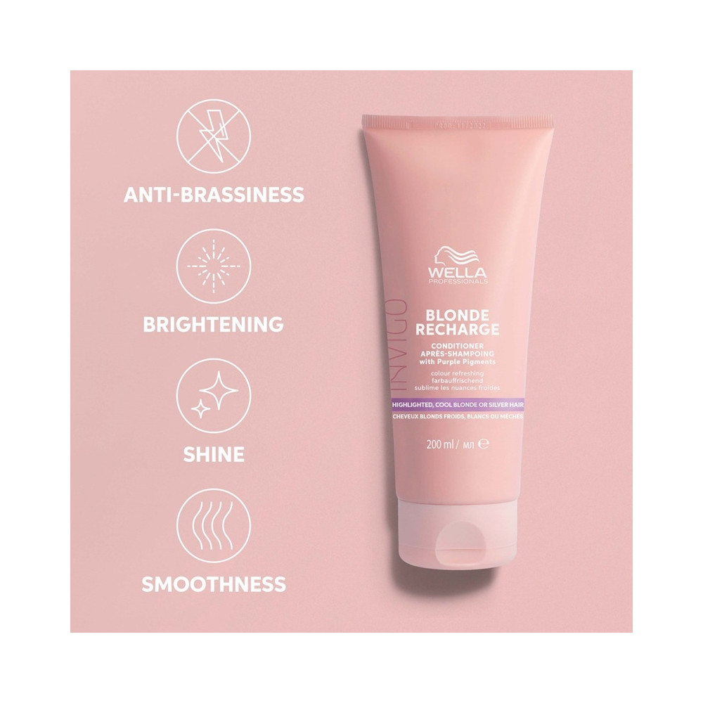 Produktbild för Wella Professionals Invigo Blonde Recharge Cool Blonde Conditioner 200ml