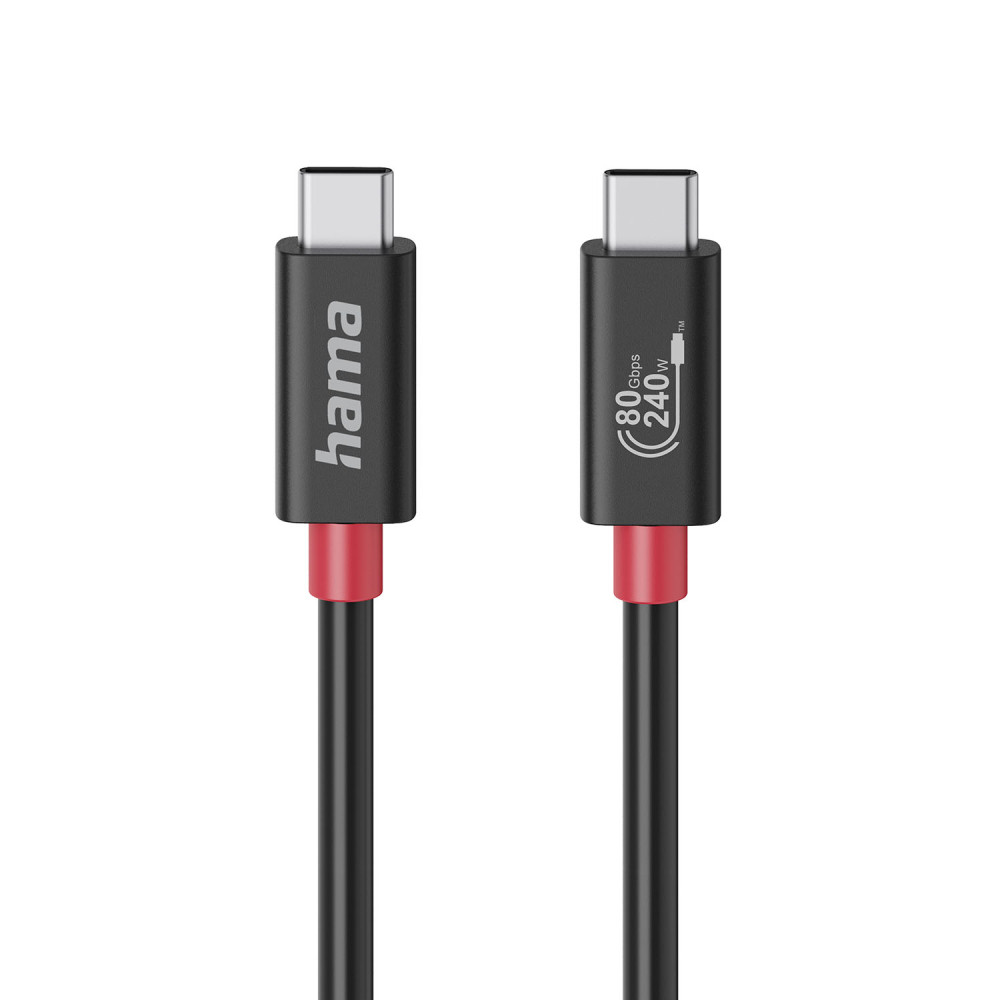Produktbild för Cable USB-C USB 4.0 Gen4 80 Gbit/s 240W 1.0m Black