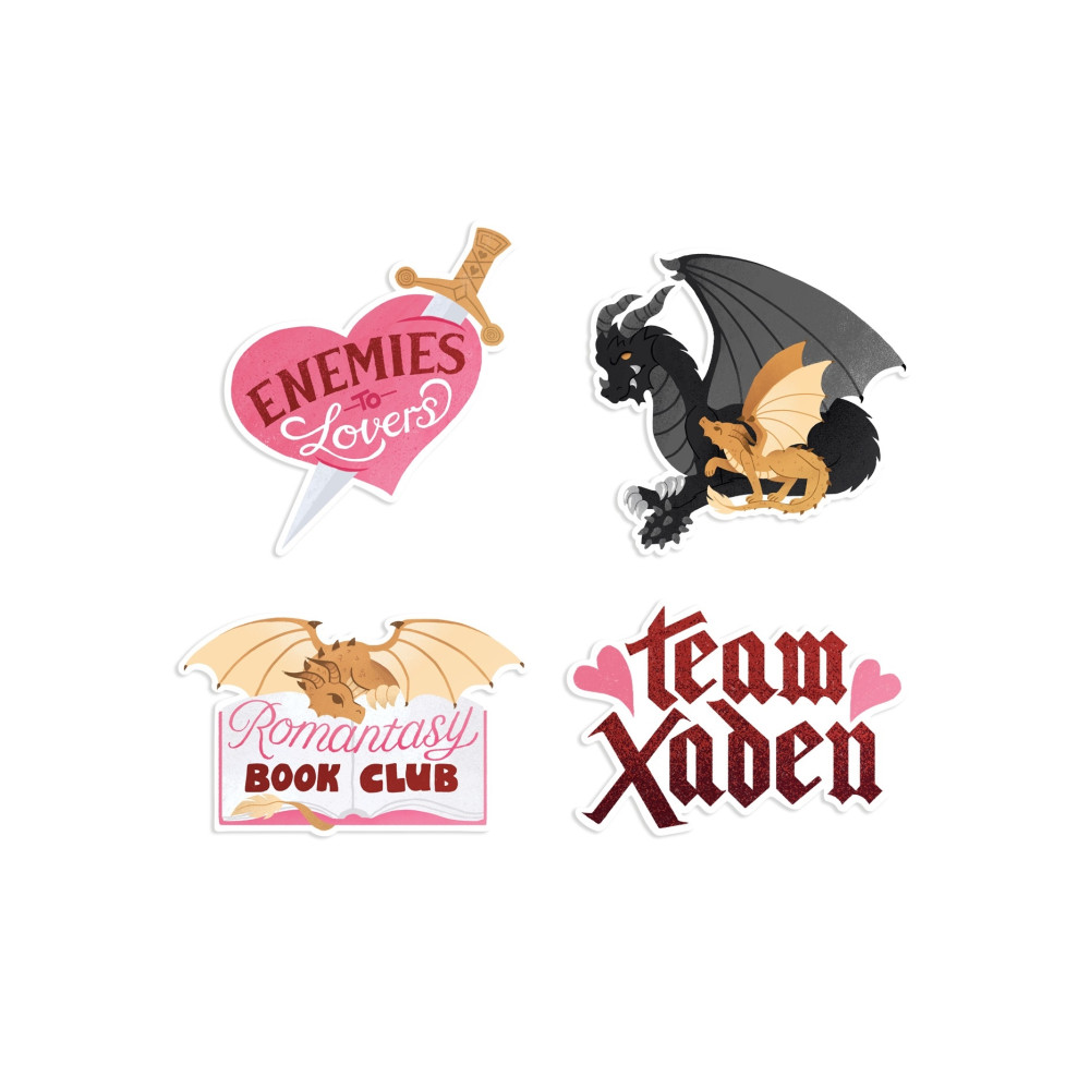 Produktbild för Fourth Wing: Romantasy Sticker Set of 4