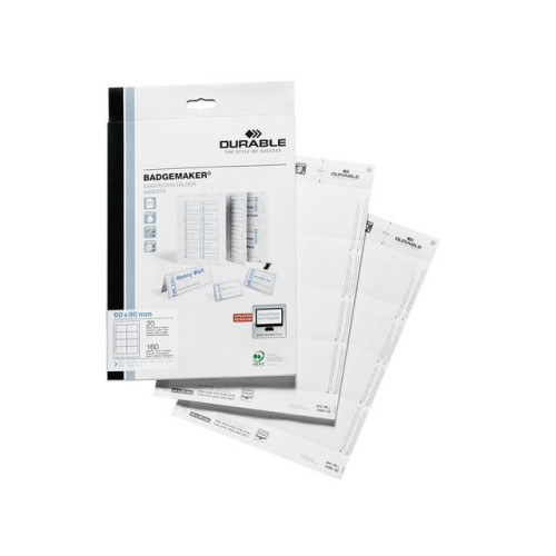 Durable Etiketter DURABLE namnskylt 90x60 20/fp