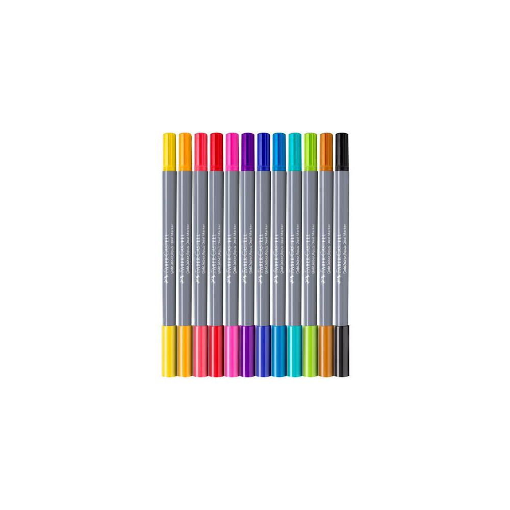 Produktbild för Fiberpenna Goldfaber Aqua Dual 12/fp