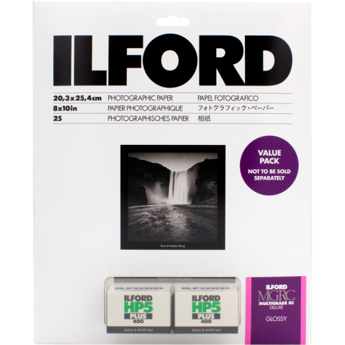 ILFORD PHOTO Ilford Multigrade RC deluxe Gloss valuepack incl HP5 Plus films