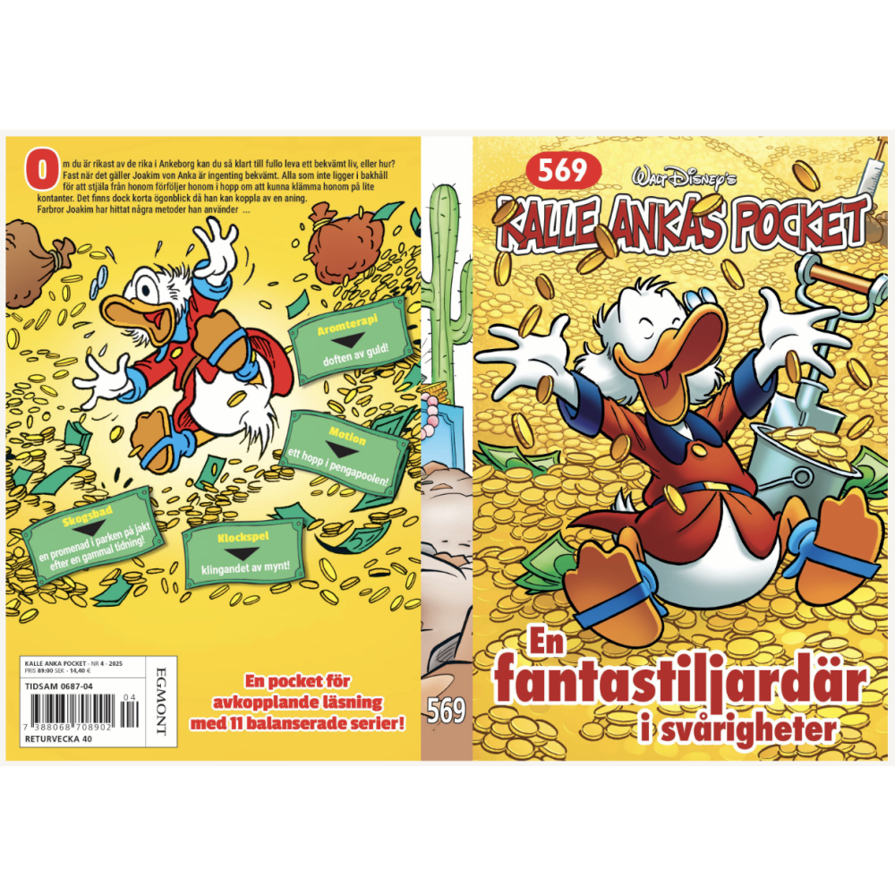 Produktbild för Kalle Ankas Pocket 569. En fantasimiljardär i svårigheter (bok, storpocket)