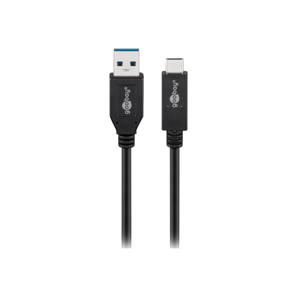 Produktbild för goobay - USB typ C-kabel - 24 pin USB-C till USB typ A - 50 cm