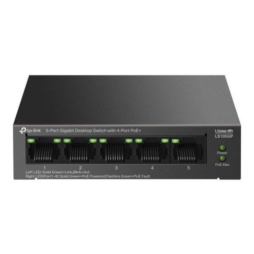 TP-LINK TP-Link LiteWave LS105GP V1 - switch - 5 portar