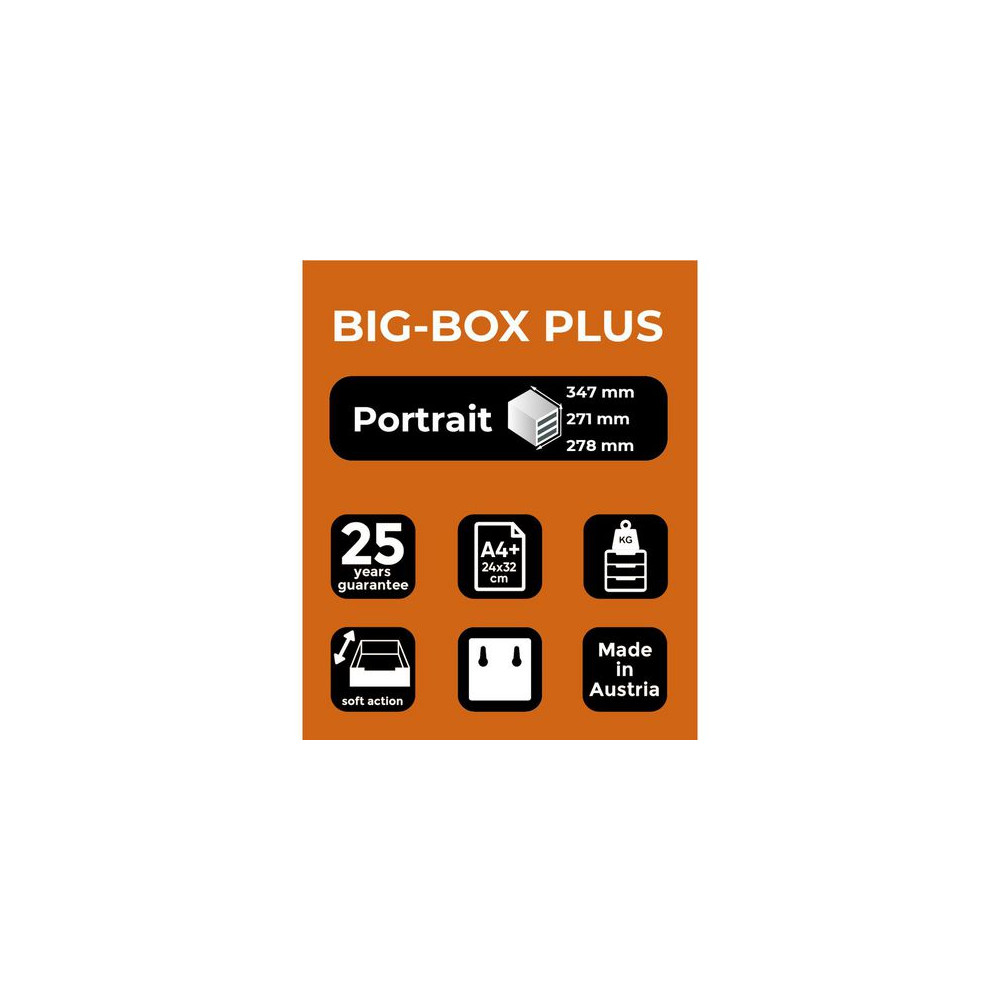 Produktbild för Blankettbox EXACOMPTA BIGBOX 5 lådor grå
