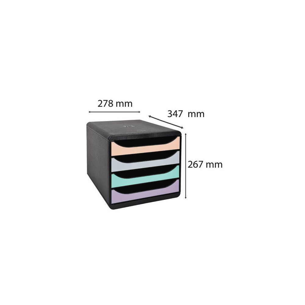 Produktbild för Blankettbox EXACOMPTA BIGBOX 4 låd paste