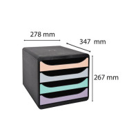 Produktbild för Blankettbox EXACOMPTA BIGBOX 4 låd paste