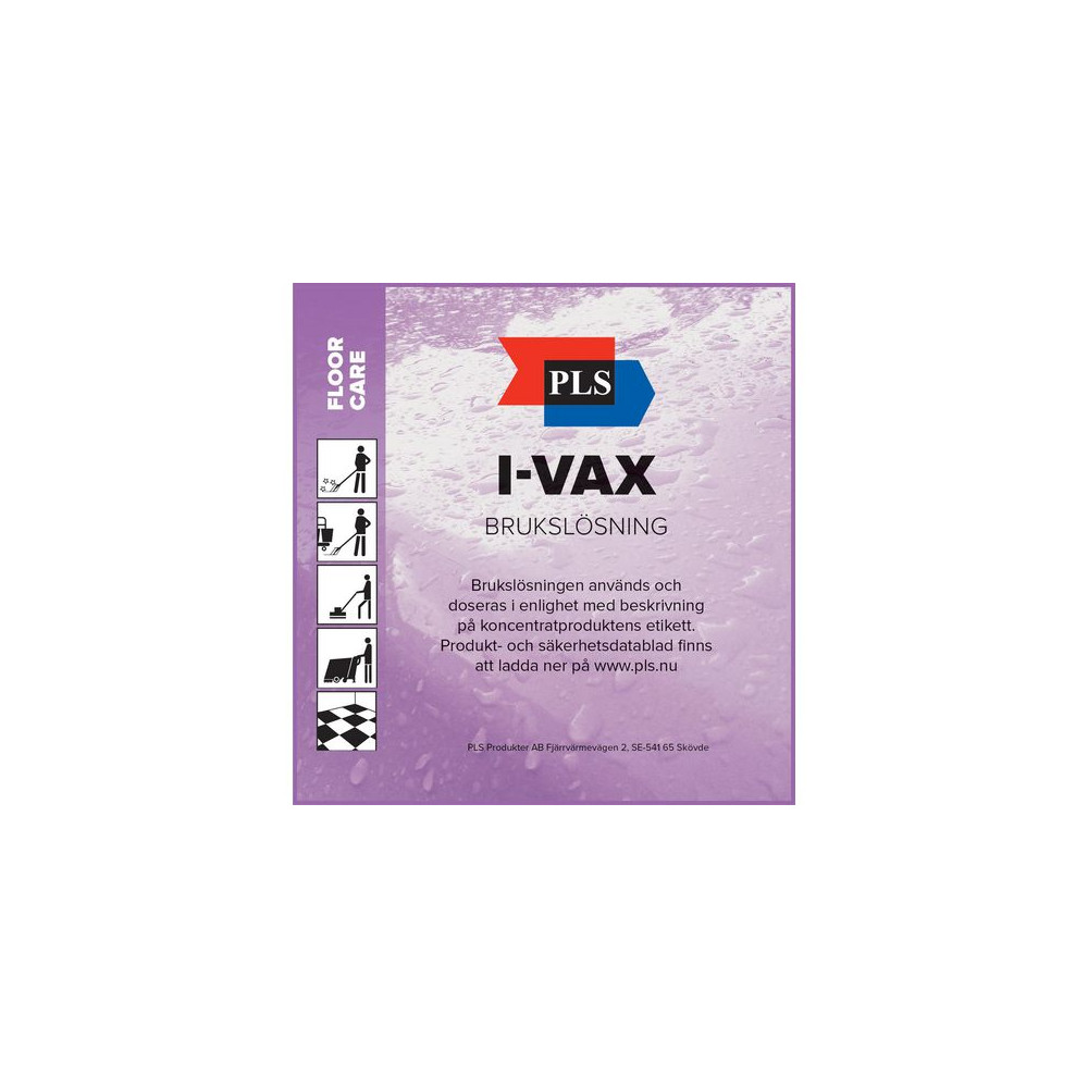 Produktbild för Etikett PLS Brukslösning I-Vax OP 100/rl