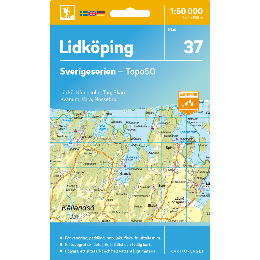 Produktbild för 37 Lidköping Sverigeserien Topo50