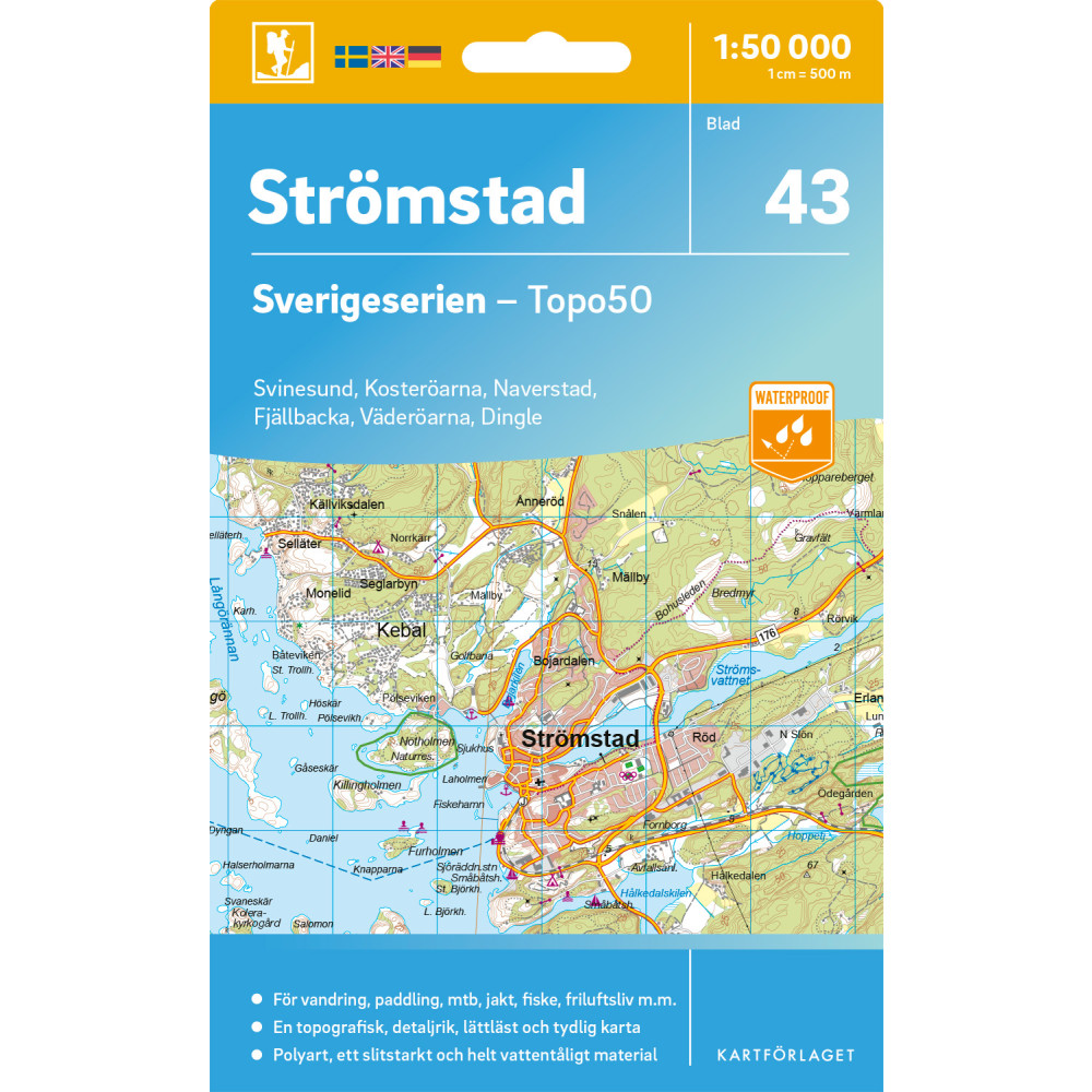 Produktbild för 43 Strömstad Sverigeserien Topo50