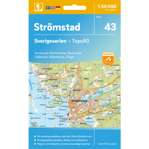 Kartförlaget 43 Strömstad Sverigeserien Topo50