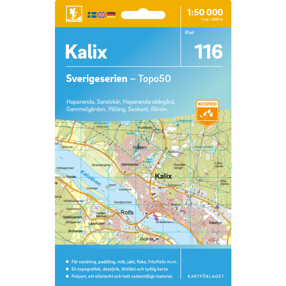 Produktbild för 116 Kalix Sverigeserien Topo50