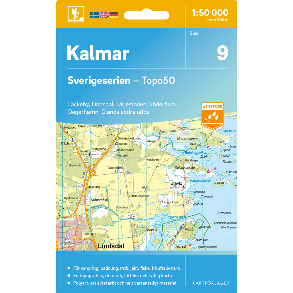 Produktbild för 9 Kalmar Sverigeserien Topo50
