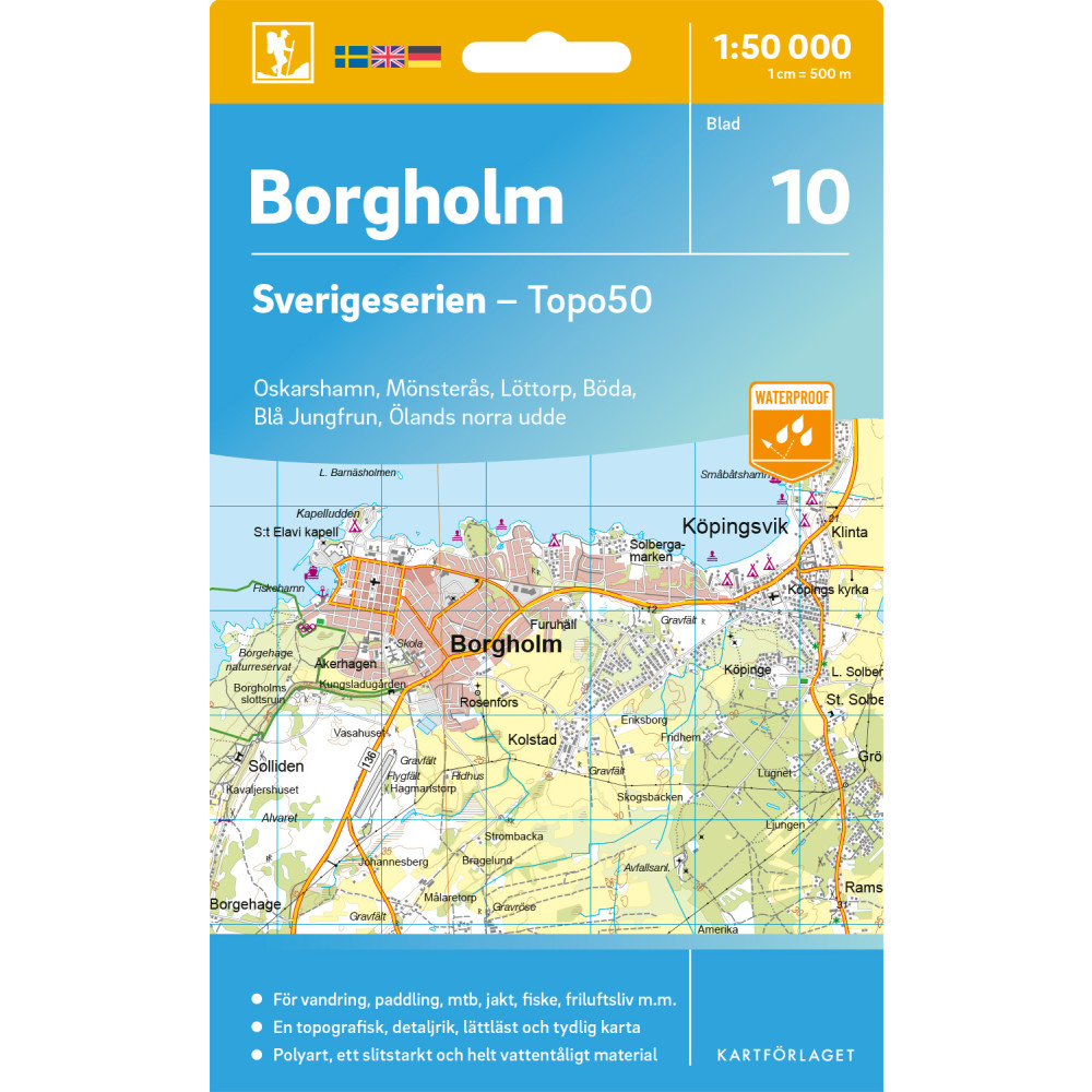Produktbild för 10 Borgholm Sverigeserien Topo50
