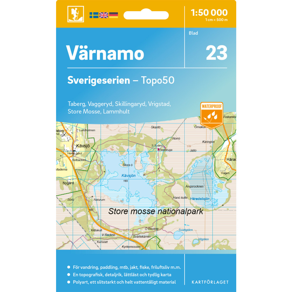 Produktbild för 23 Värnamo Sverigeserien Topo50