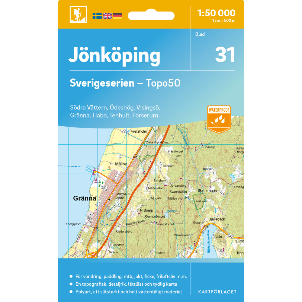 Produktbild för 31 Jönköping Sverigeserien Topo50