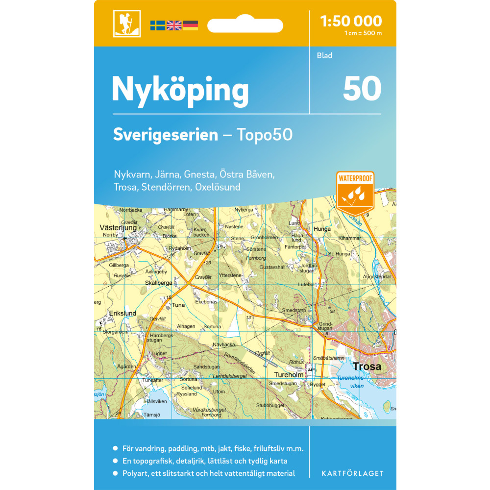 Produktbild för 50 Nyköping Sverigeserien Topo50