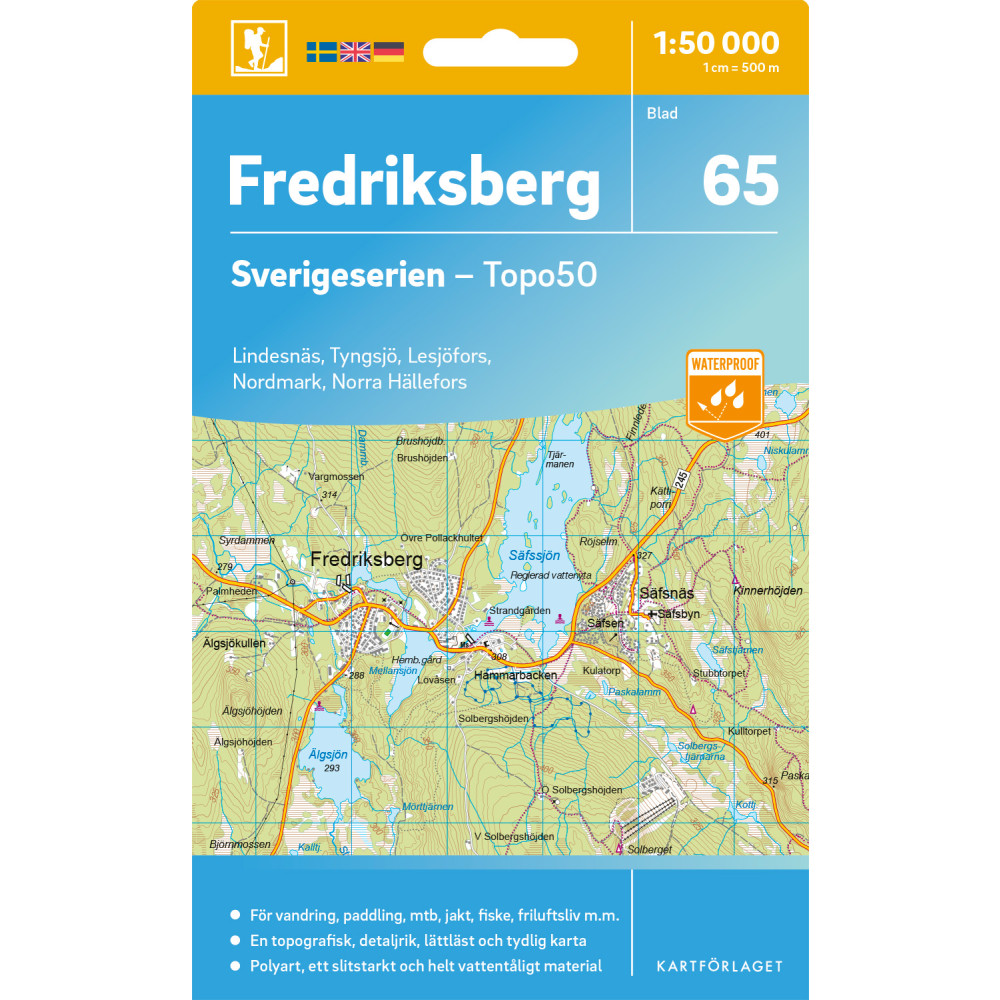 Produktbild för 65 Fredriksberg Sverigeserien Topo50