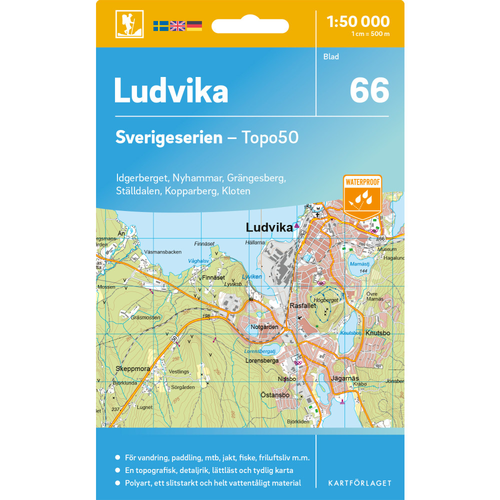 Produktbild för 66 Ludvika Sverigeserien Topo50