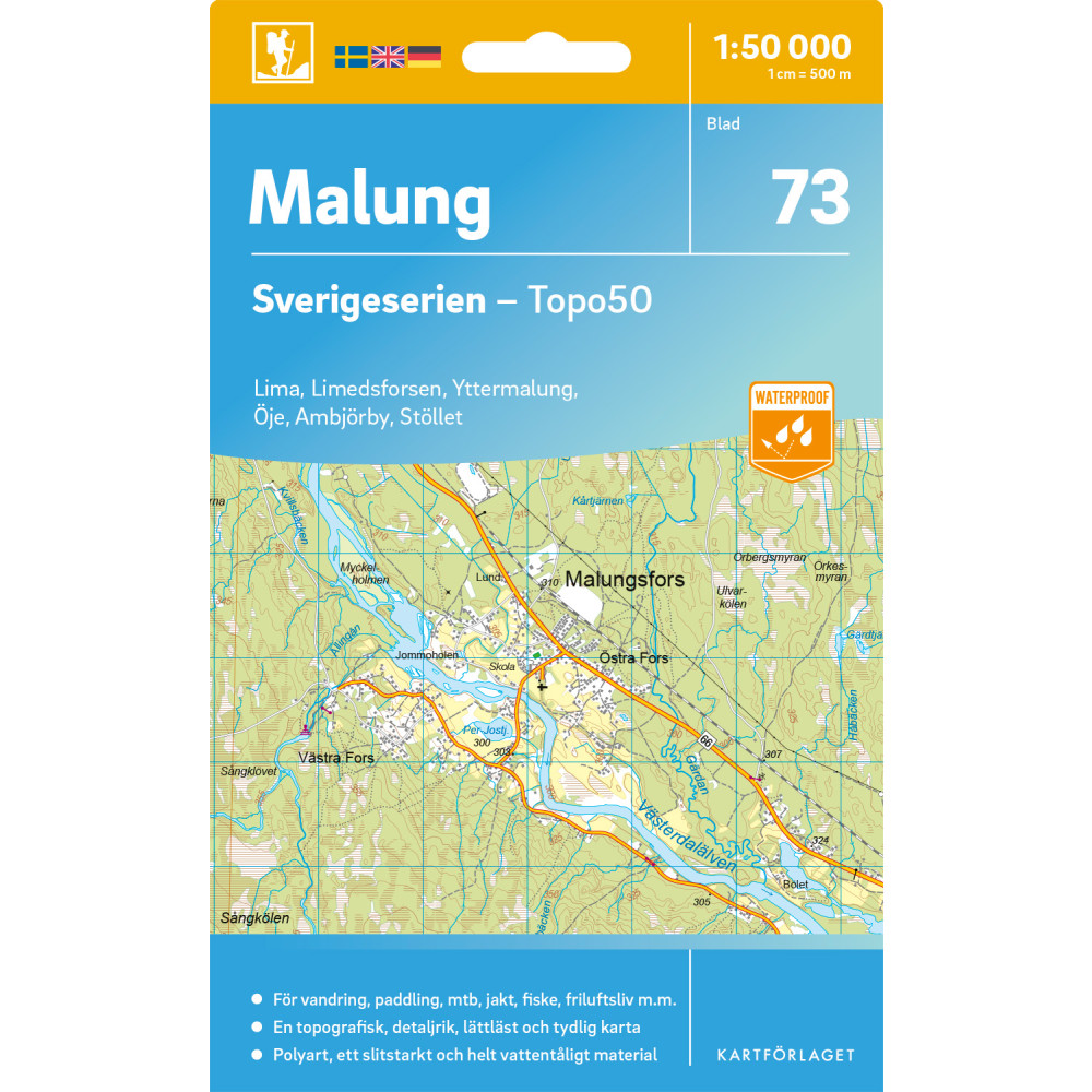 Produktbild för 73 Malung Sverigeserien Topo50