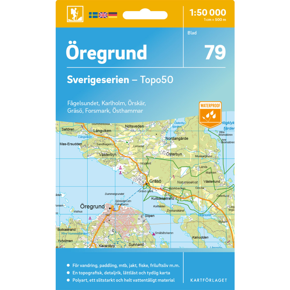 Produktbild för 79 Öregrund Sverigeserien Topo50