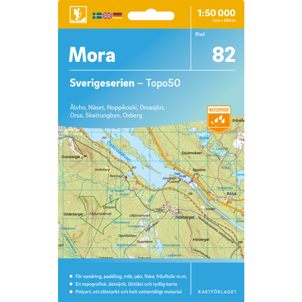 Produktbild för 82 Mora Sverigeserien Topo50