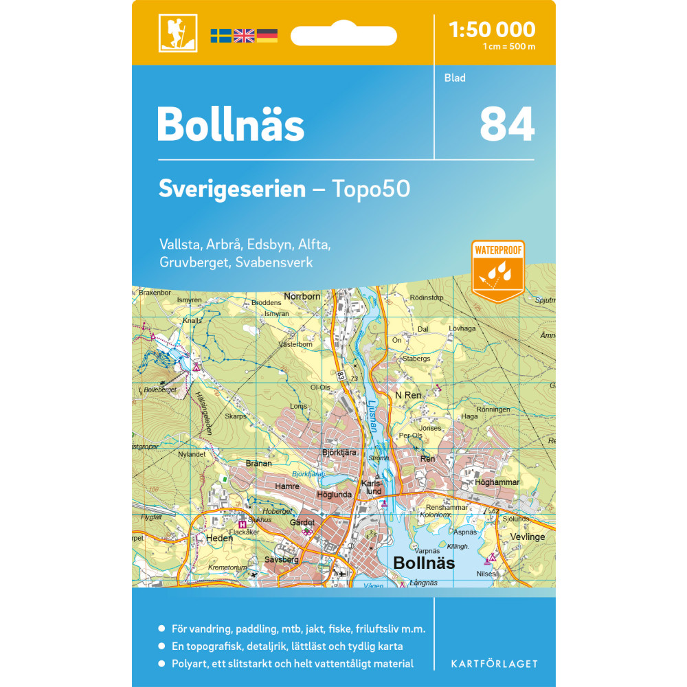 Produktbild för 84 Bollnäs Sverigeserien Topo50