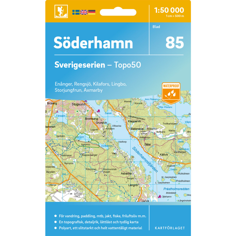 Produktbild för 85 Söderhamn Sverigeserien Topo50
