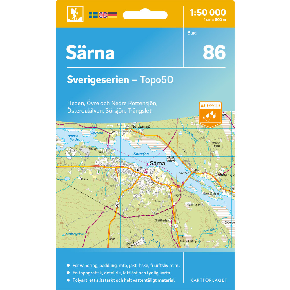 Produktbild för 86 Särna Sverigeserien Topo50