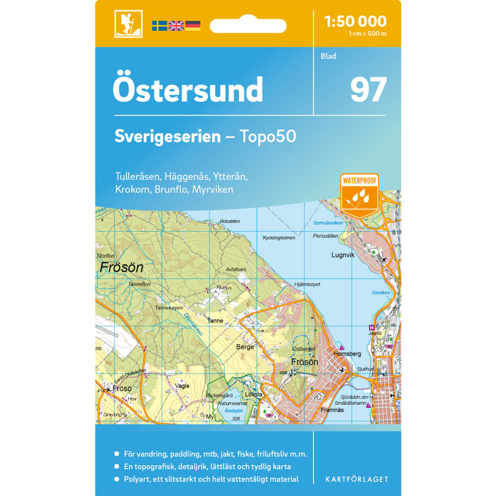 Produktbild för 97 Östersund Sverigeserien Topo50