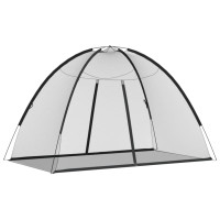 Produktbild för Myggnät med dörrar 220 mesh svart 200x120x130 cm
