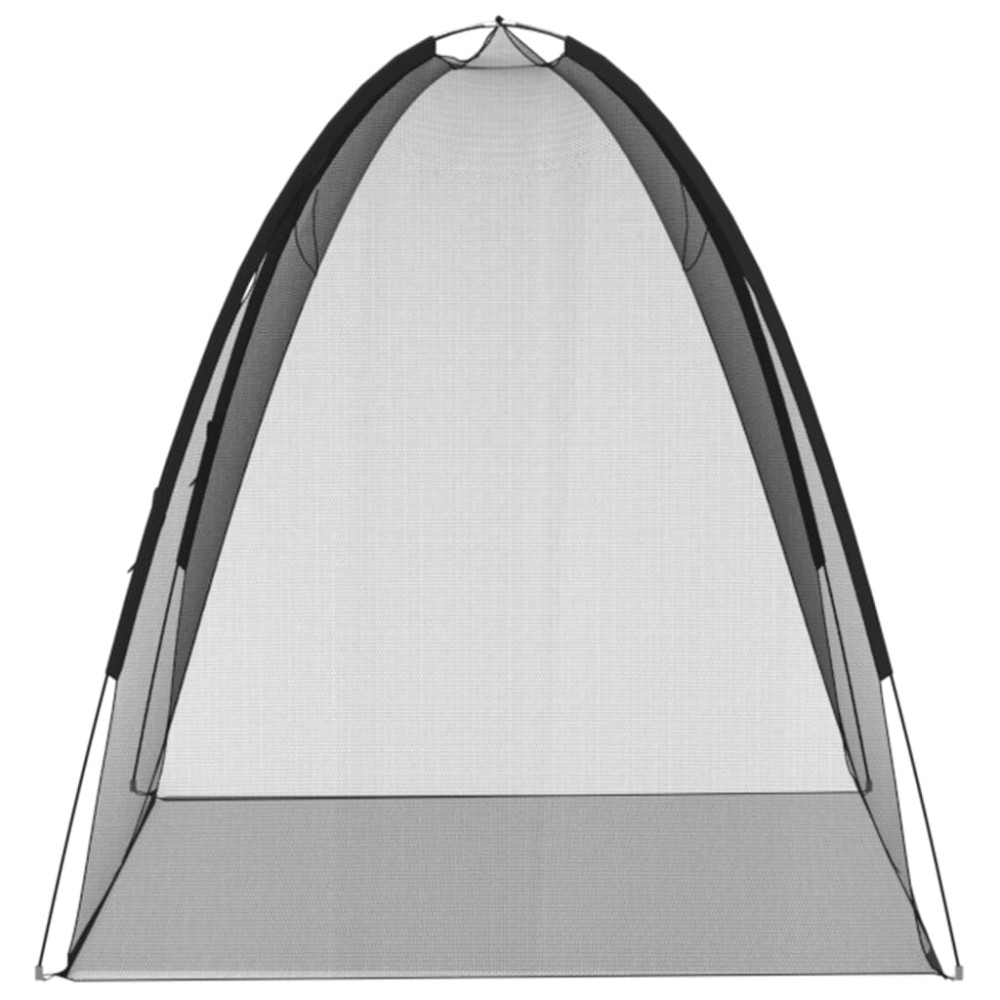 Produktbild för Myggnät med dörrar 220 mesh svart 200x120x130 cm