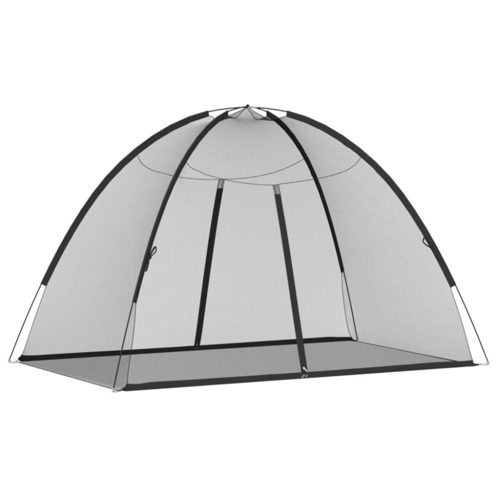 Produktbild för Myggnät med dörrar 220 mesh svart 200x120x130 cm