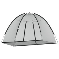 Produktbild för Myggnät med dörrar 220 mesh svart 200x120x130 cm