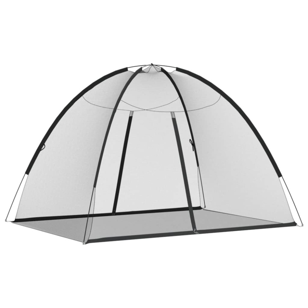 Produktbild för Myggnät med dörrar 220 mesh svart 200x150x140 cm