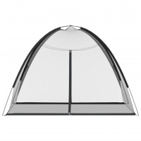 Produktbild för Myggnät med dörrar 220 mesh svart 200x150x140 cm