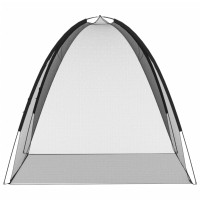 Produktbild för Myggnät med dörrar 220 mesh svart 200x150x140 cm