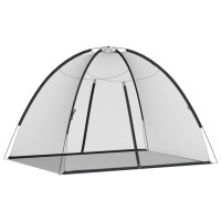 Produktbild för Myggnät med dörrar 220 mesh svart 200x150x140 cm