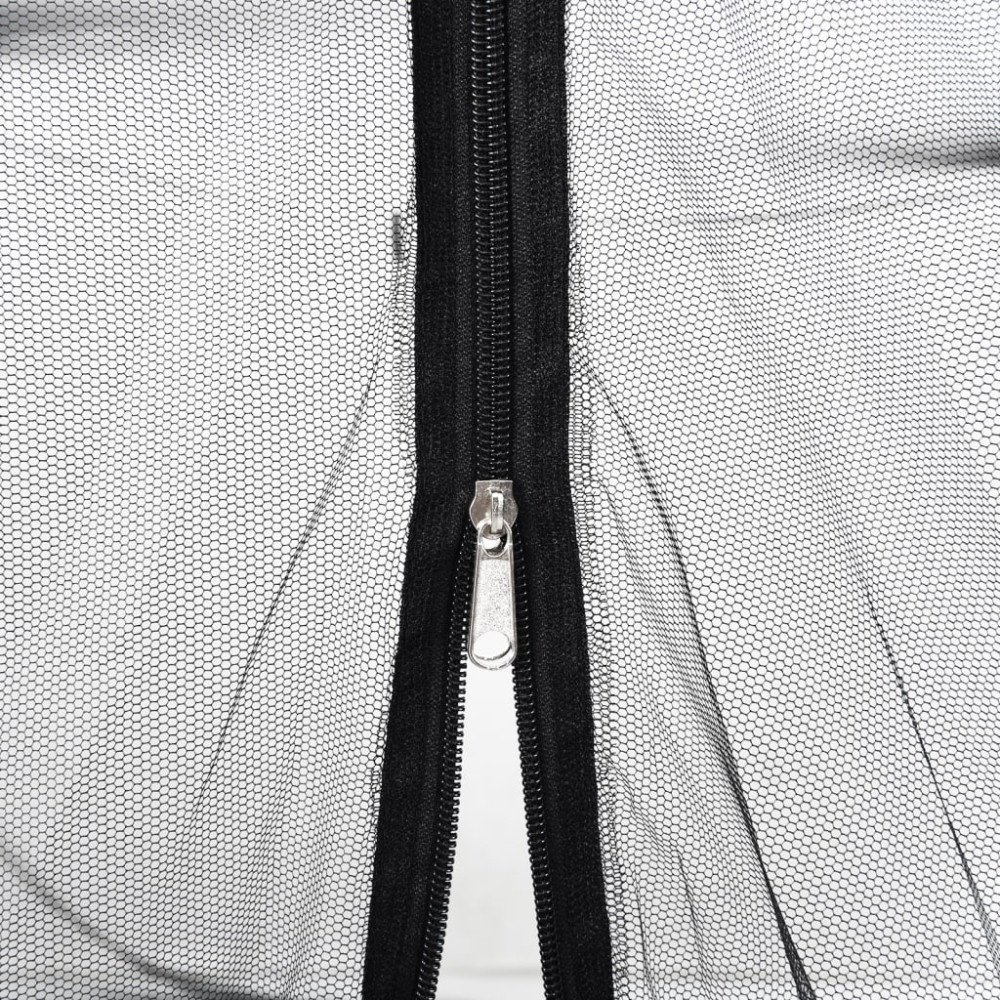 Produktbild för Myggnät med dörrar 220 mesh svart 200x150x140 cm