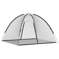 Produktbild för Myggnät med dörrar 220 mesh svart 200x180x135 cm