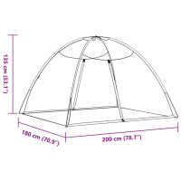 Produktbild för Myggnät med dörrar 220 mesh svart 200x180x135 cm