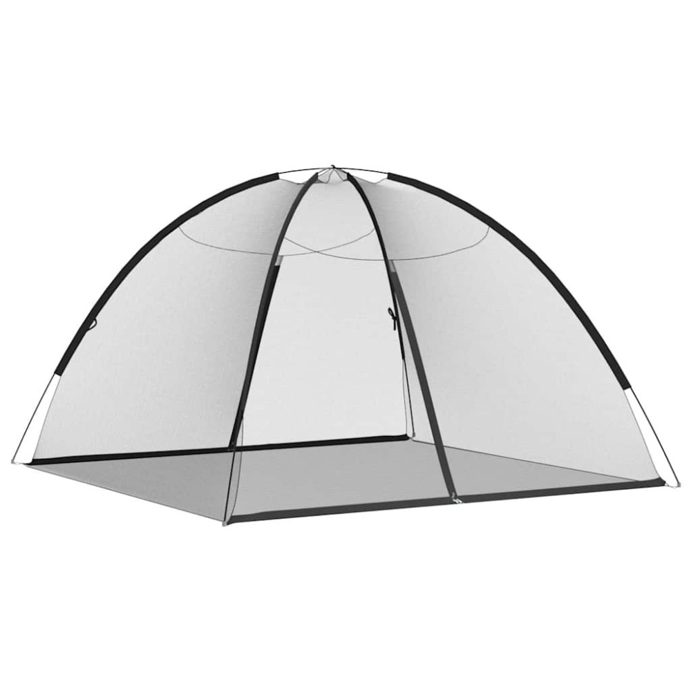 Produktbild för Myggnät med dörrar 220 mesh svart 200x200x135 cm