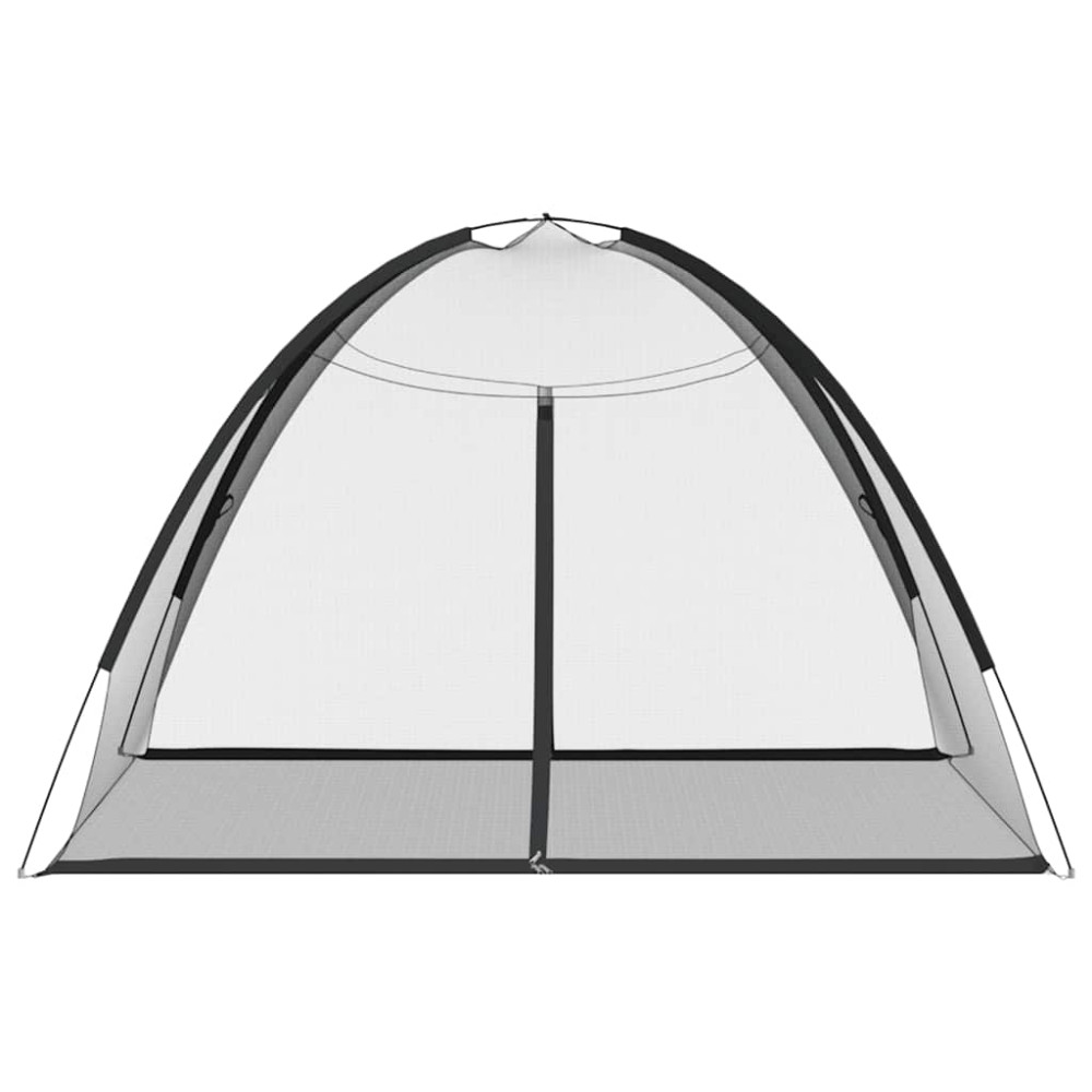 Produktbild för Myggnät med dörrar 220 mesh svart 200x200x135 cm